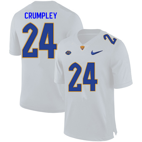 Men #24 Tamarion Crumpley Pitt Panthers College Football Jerseys Sale-White